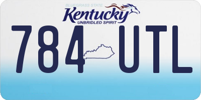 KY license plate 784UTL
