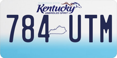 KY license plate 784UTM