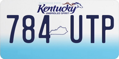 KY license plate 784UTP