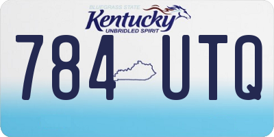 KY license plate 784UTQ