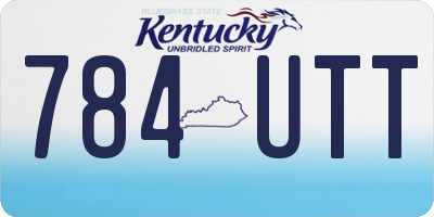 KY license plate 784UTT