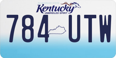 KY license plate 784UTW