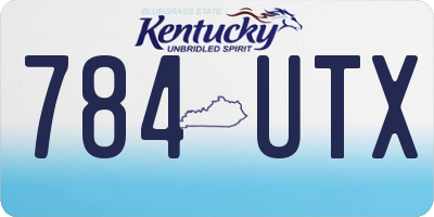 KY license plate 784UTX