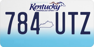 KY license plate 784UTZ