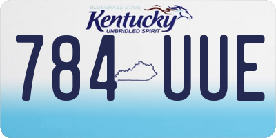 KY license plate 784UUE