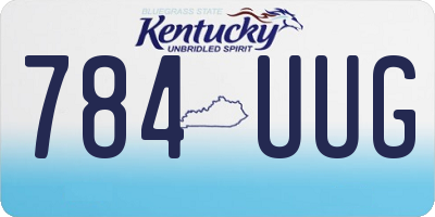 KY license plate 784UUG