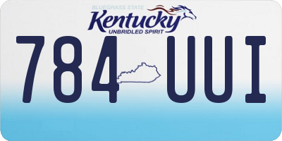 KY license plate 784UUI