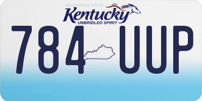 KY license plate 784UUP