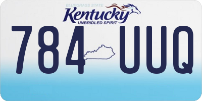 KY license plate 784UUQ
