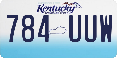 KY license plate 784UUW