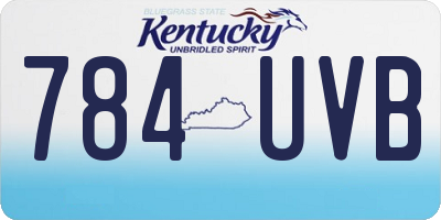 KY license plate 784UVB