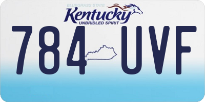 KY license plate 784UVF