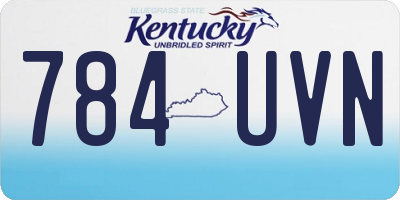 KY license plate 784UVN
