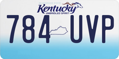 KY license plate 784UVP