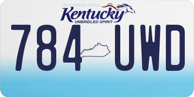 KY license plate 784UWD