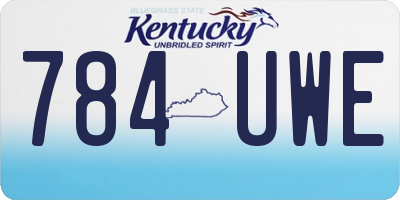 KY license plate 784UWE