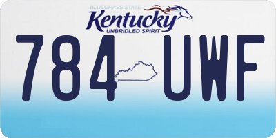 KY license plate 784UWF