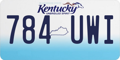 KY license plate 784UWI