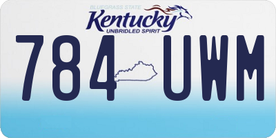 KY license plate 784UWM