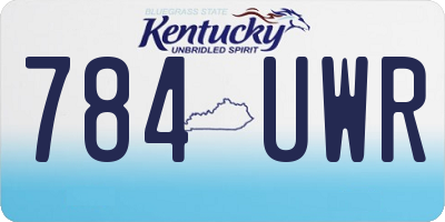 KY license plate 784UWR