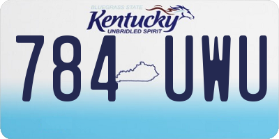 KY license plate 784UWU