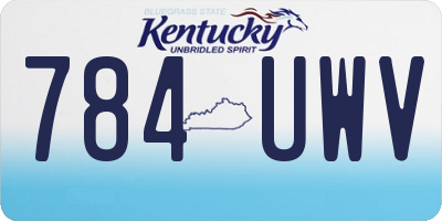 KY license plate 784UWV