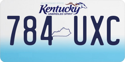 KY license plate 784UXC