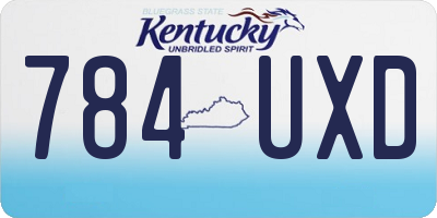 KY license plate 784UXD