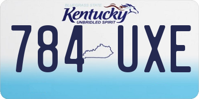 KY license plate 784UXE
