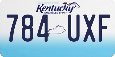 KY license plate 784UXF