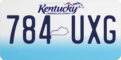KY license plate 784UXG