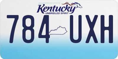 KY license plate 784UXH