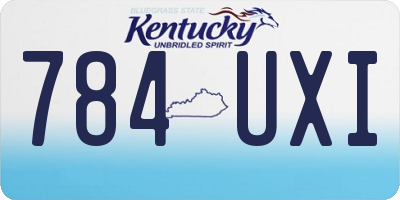 KY license plate 784UXI