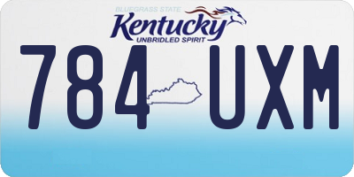 KY license plate 784UXM