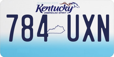 KY license plate 784UXN
