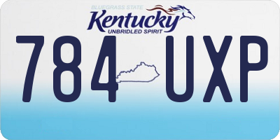 KY license plate 784UXP