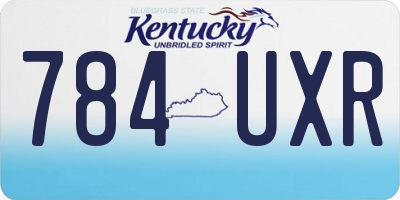 KY license plate 784UXR