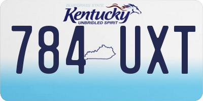 KY license plate 784UXT