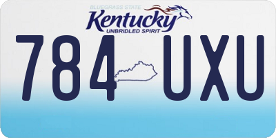 KY license plate 784UXU
