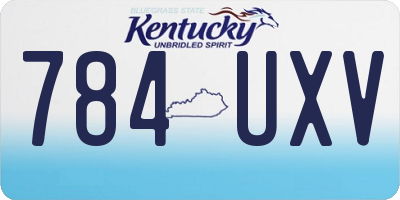 KY license plate 784UXV
