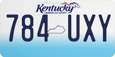 KY license plate 784UXY