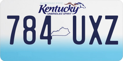 KY license plate 784UXZ
