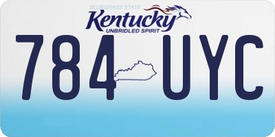 KY license plate 784UYC