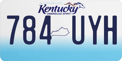 KY license plate 784UYH