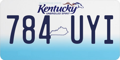 KY license plate 784UYI