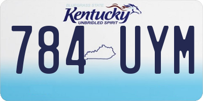 KY license plate 784UYM