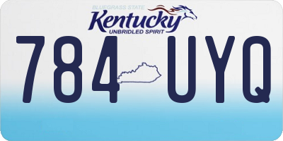KY license plate 784UYQ