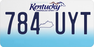 KY license plate 784UYT