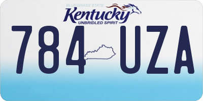 KY license plate 784UZA