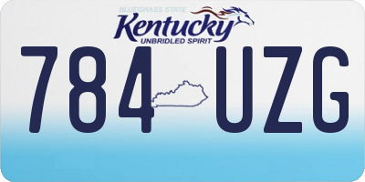 KY license plate 784UZG